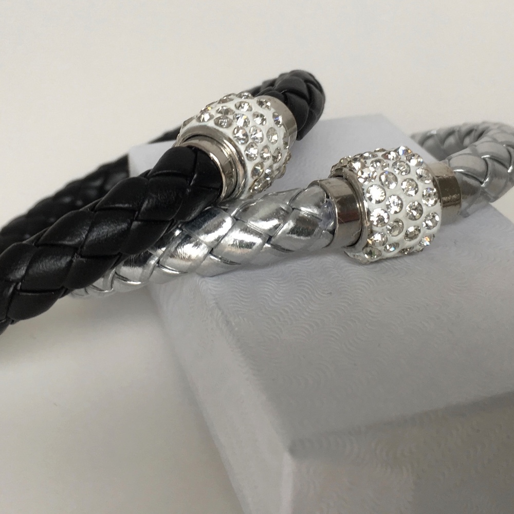 Leather Shamballa Bracelets